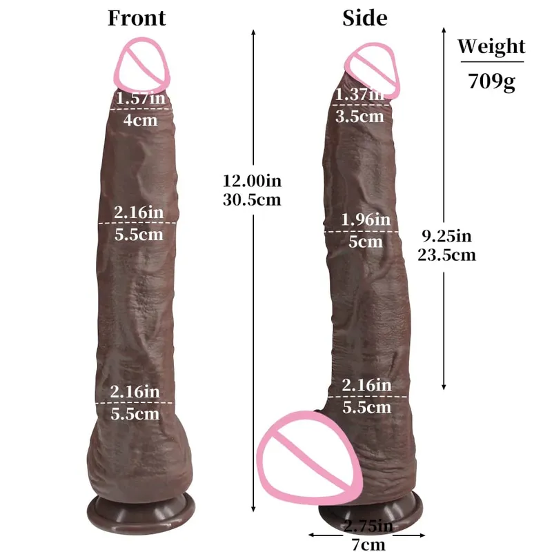 Realistic Long Dildo Flesh Skin Μαλακό Big Dick Διπλή σιλικόνη Μικρό πέος για Γυναίκα Άνδρας Παιχνίδια πρωκτικού σεξ Βεντούζα Αυνανισμός — image 8