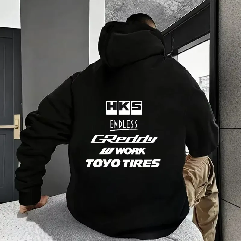 2025 moda masculina legal hoodie japão jdm modificado carro hks infinito com capuz masculino feminino vintage casual moletom de manga longa pullovers — image 6