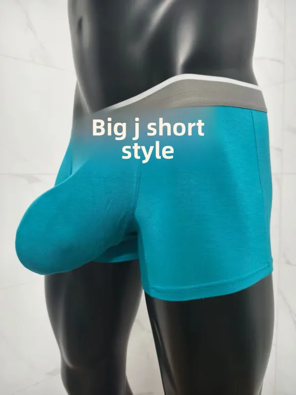 Cueca boxer masculina premium, cueca grande com bolsa extra grande, aumento de protuberância, respirável, leve, boxers masculinos