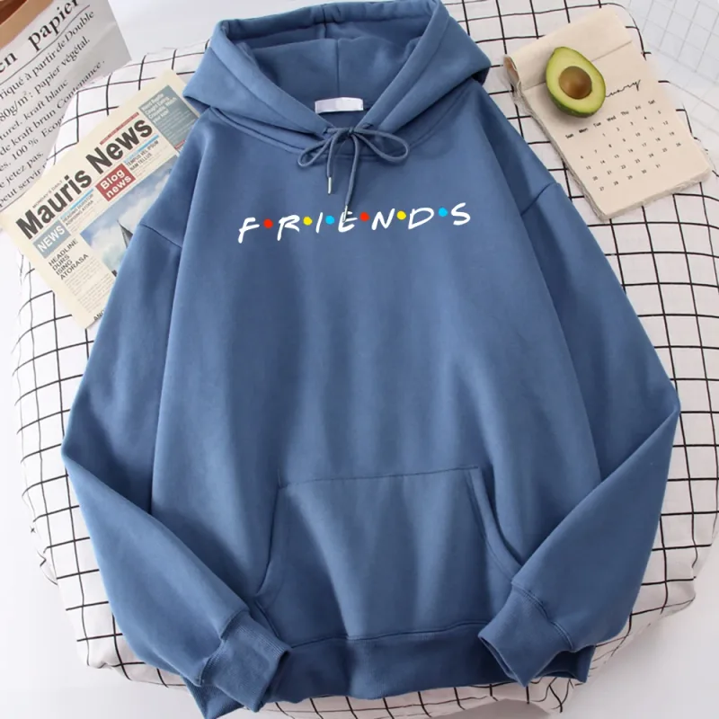 Sitcom Movie Friends Printed Mens Hoody Korean Fleece Sweatshirt Simpleng Crewneck Hooded Street Oversize Autumn na Damit ng Lalaki — image 8