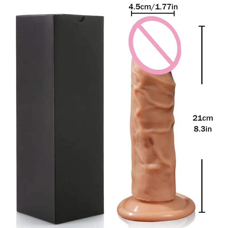 Ρεαλιστικό Dildo σημείου G με βεντούζα σιλικόνης πέους Πρωκτικό Dildo Ενήλικες σεξουαλικά παιχνίδια για γυναίκες Άνδρας Strapon Dick διεγέρτης κόλπου — image 7