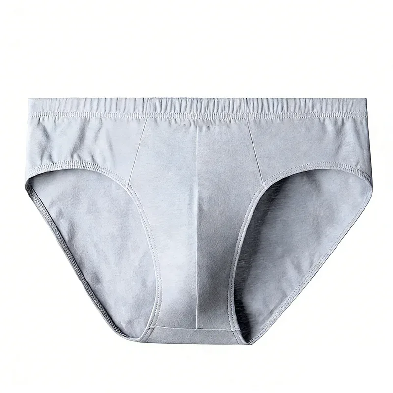 Random 5pcs Pure Cotton Mens Briefs Solid Color Men Underwear Plus Size L-6XL Men's Breathable Panties Sexy Elastic Men Briefs — image 8
