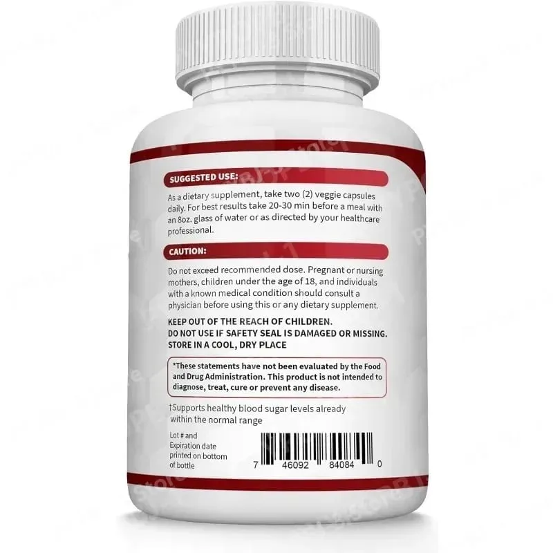 Blood Sugar Capsules Daily Wellness Supplements with Cinnamon & Alpha Lipoic Acid Ingredient Metabolic Balance Support 60 Count — image 6