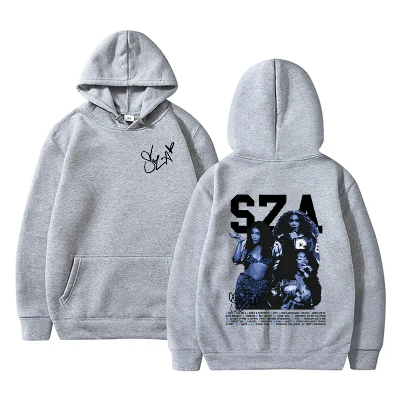 Hot Rapper SZA SOS Graphic Hoodie Men Women Hip Hop Fashion Oversized Hooded Sweatshirt Unisex Vintage Casual Pullover Hoodies — image 6