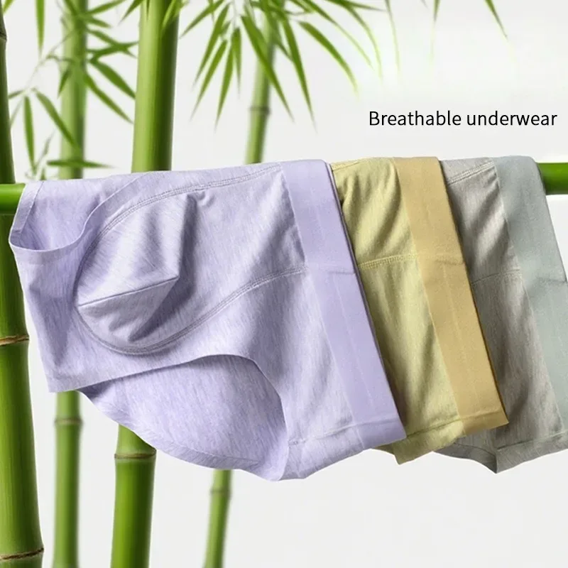 Men Sexy Briefs Bamboo Fiber Underwear Bulge Pouch Underpants 10A Antibacterial Breathable Sports Panties Soft Knickers Shorts — image 3
