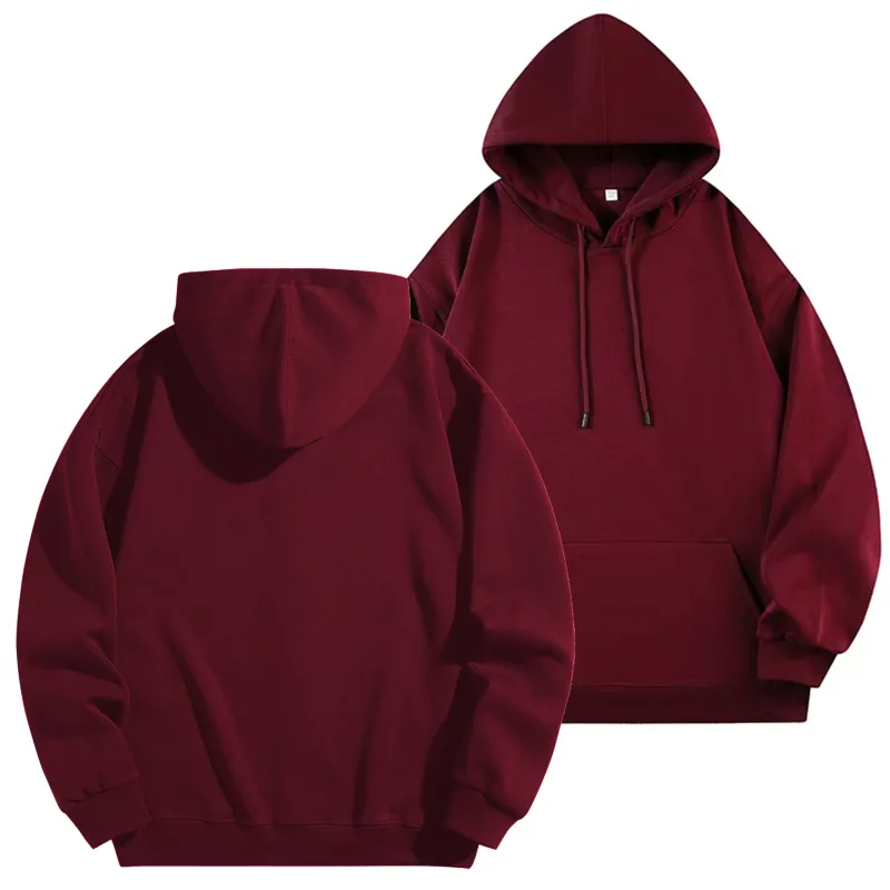 Diy logotipo personalizado preto moletom com capuz puro algodão de manga comprida pulôver casual topo para homem e mulher outono inverno moda — image 13