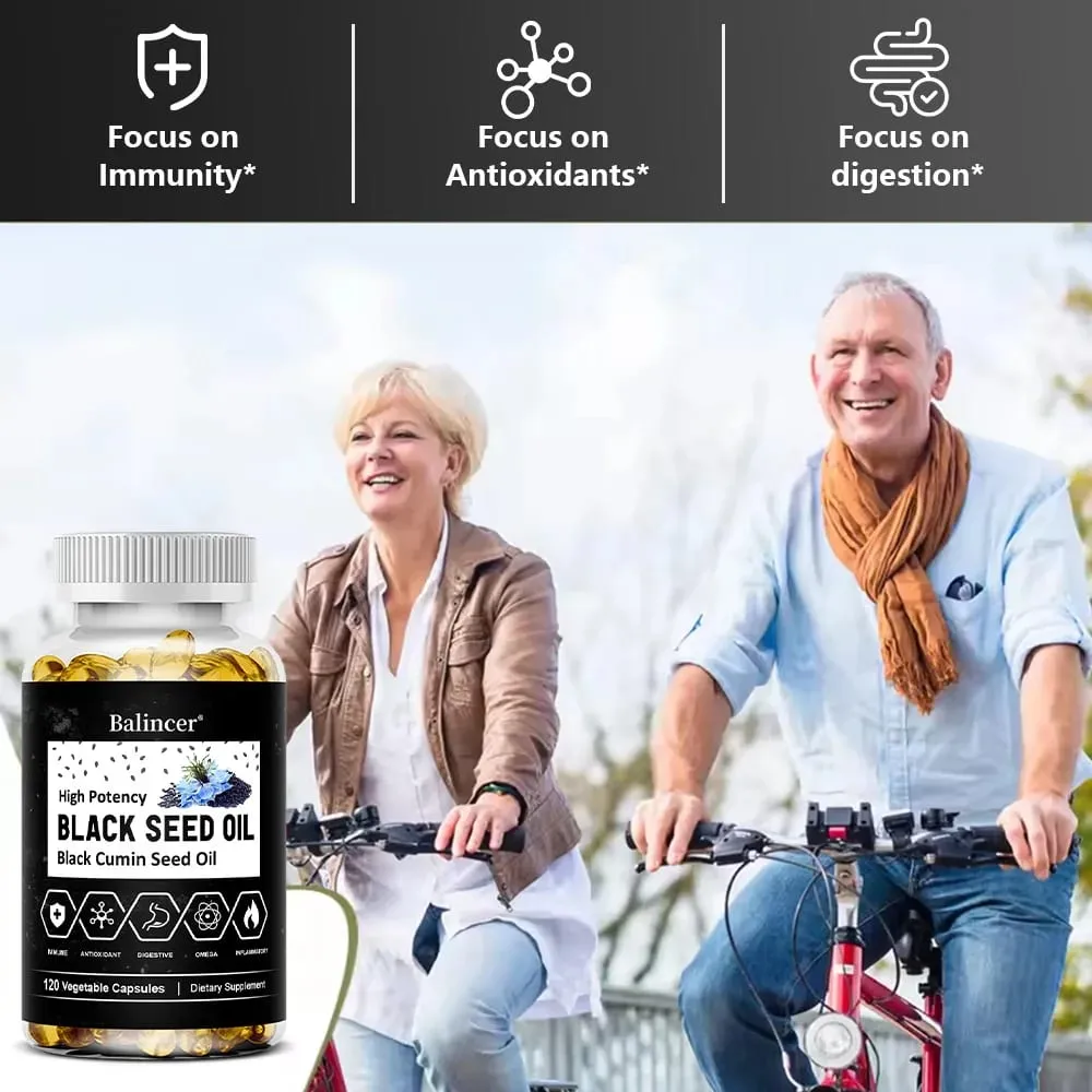 Black Seed Oil Capsules Supports Overall Health | Boosts Immune System Improves Digestion Antioxidant Non-GMO Gluten-Free — image 4
