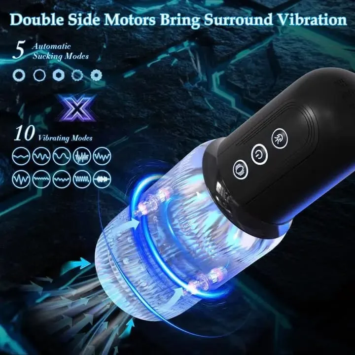 Automata Férfi Maszturbátor Szívó Vibráló Valódi Pussy Blowjob gép Férfi szexjáték Férfi Önkielégítő csésze Felnőtt áruk férfiaknak — image 2