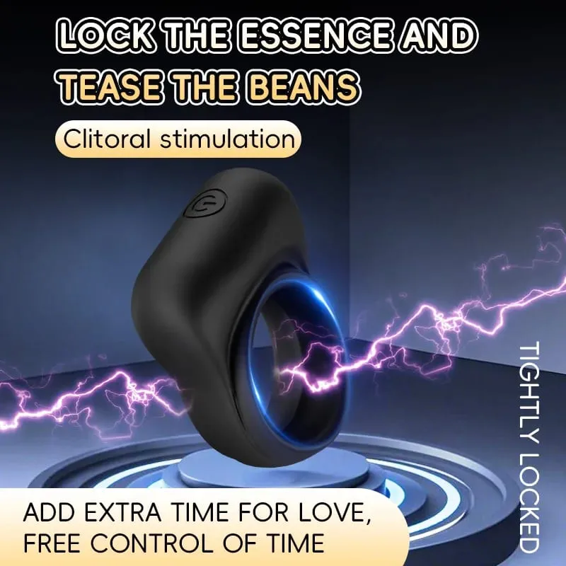 Vibrating Cock Ring with Clitoral Stimulator 10 Vibration Modes Male Vibrator Remote Control Adult Toy for Couples Men Sex Toys