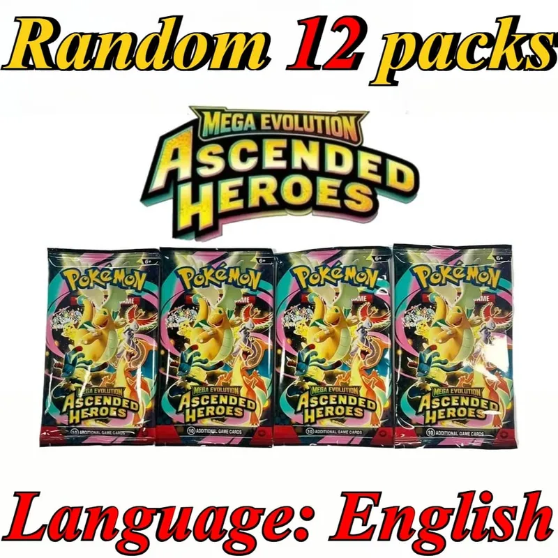10 πακέτα καρτών Pokémon Bright Stars 151 Prismatic Evolutions PALDEAN FATES English Reinforcement Battle Δώρο κάρτα συναλλαγής — image 2