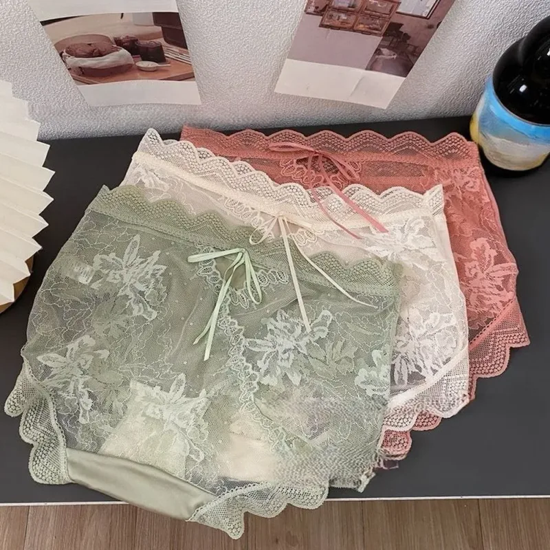 Men Satin Embroidery Floral Lace IceSilk Briefs Underwear 3D Bulge Pouch Panties Erotic Bottom Male Lingerie Tanga — image 7