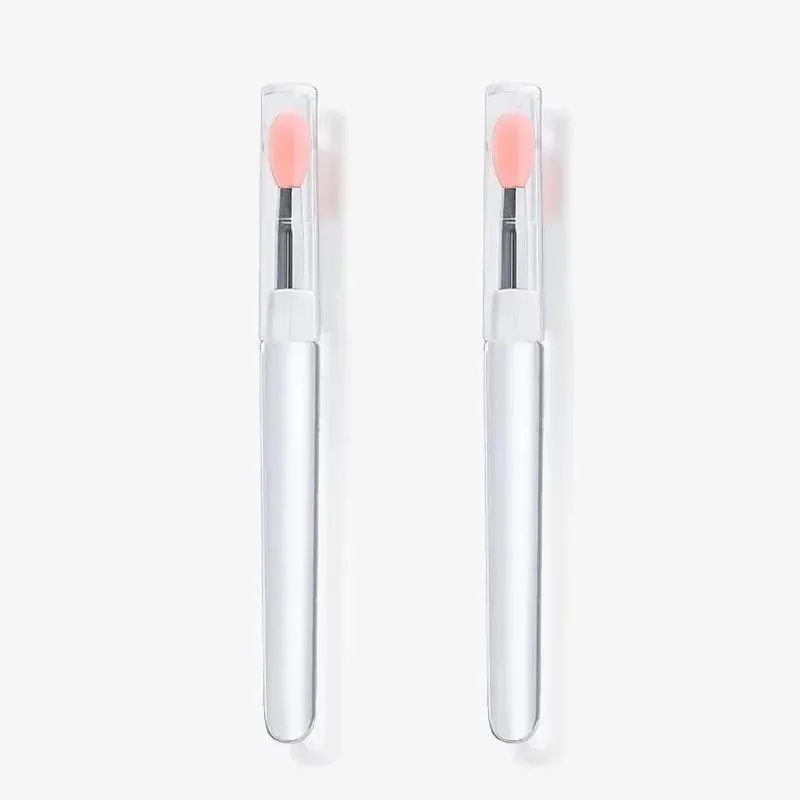 1/2/3/4pcs Portable Silicone Lip Brush With Cover Soft Multifunctional Lip Balm Applicator Lipstick Lipgloss Makeup Brushes — image 15