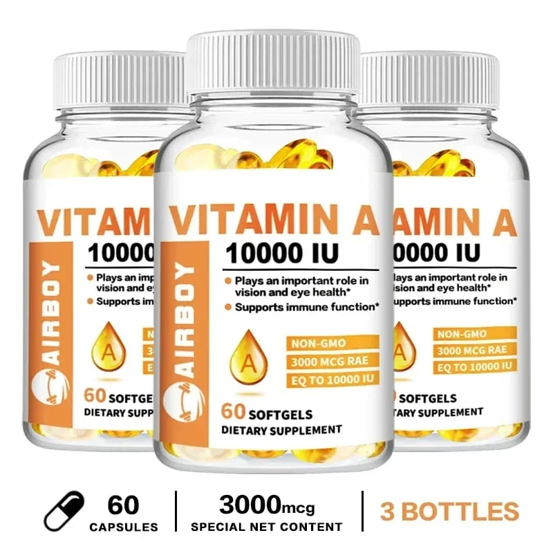 A-vitamin 10000 NE – Támogatja az egészséges látást és az immunrendszer egészségét – GMO-mentes, gluténmentes étrend-kiegészítők — image 10