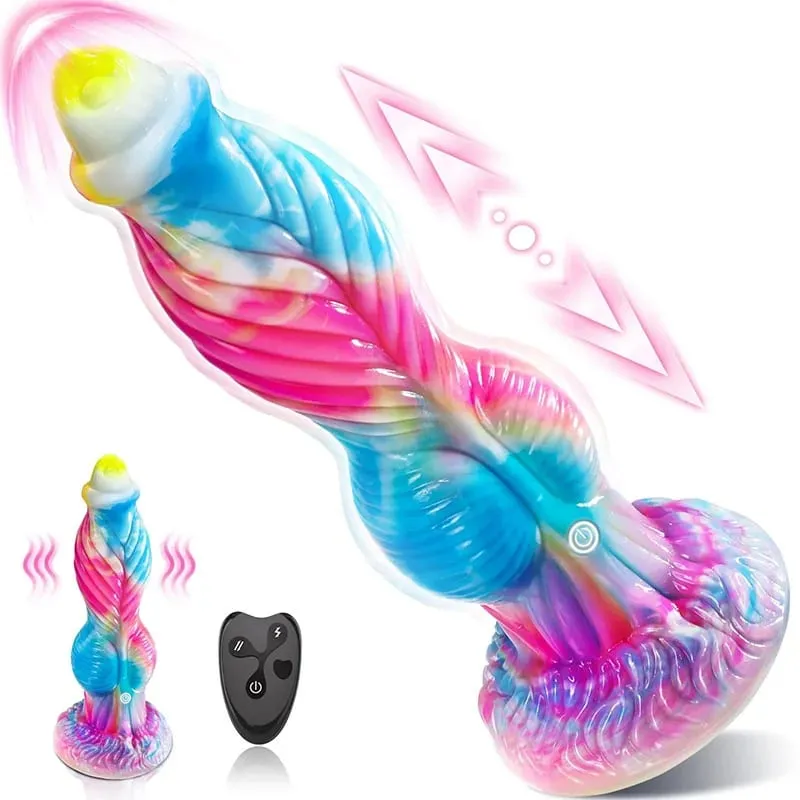 Thrusting Dragon Dildo vibrátor szexjátékok 10" 4IN1 Monster távirányító Vastag vibrátor tapadókorong Dildo anális játékok felnőtteknek szánt termék — image 1