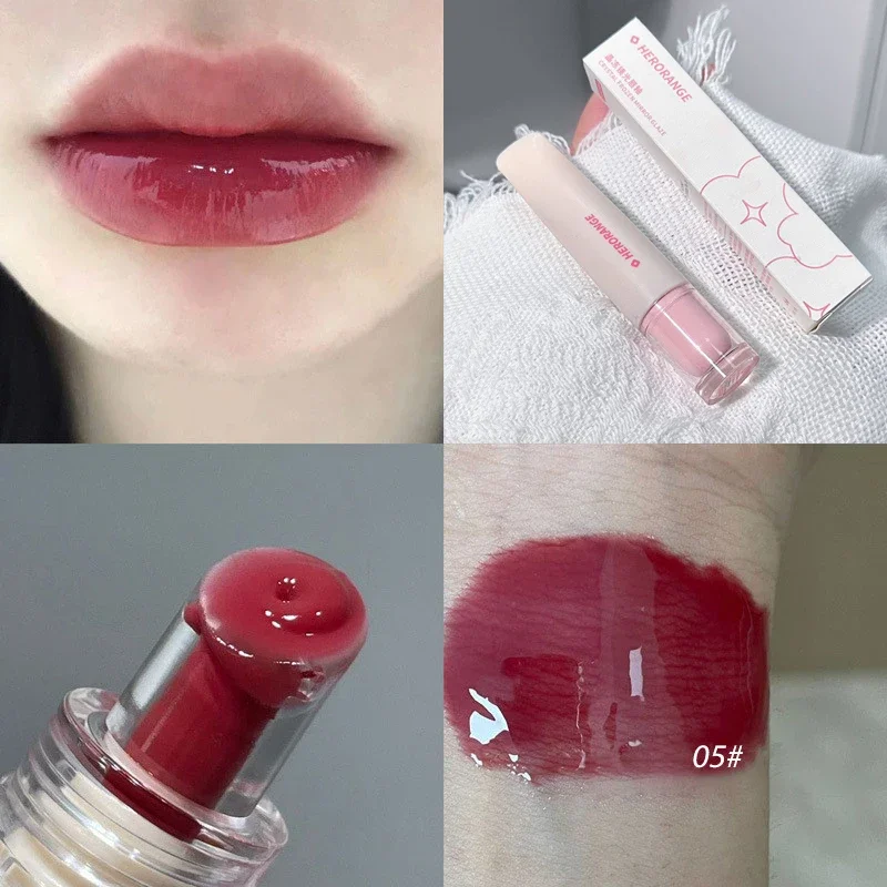 Gelée brillant à lèvres longue durée, miroir à l'eau, glaçage coloré, hydratant, cristal brillant, teinte coréenne, soin des lèvres, maquillage
