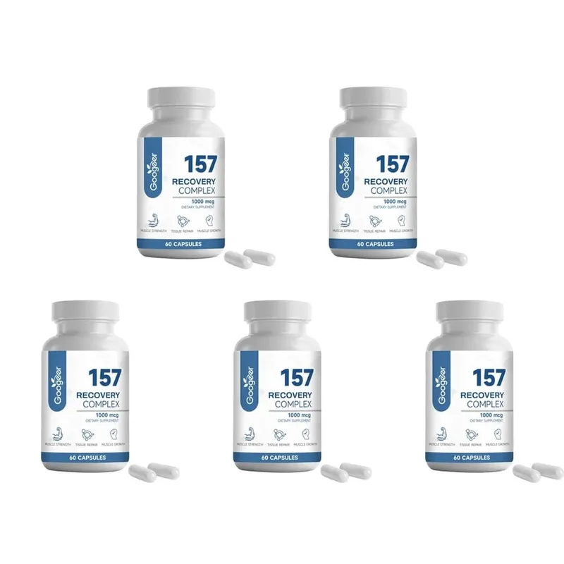 157 קפסולות קומפלקס החלמה עם L-Valine ו-L-Glutamine להחלמה תומכות בצמיחת שרירים תערובת אמינו 1000 מק"ג 60 כמוסות