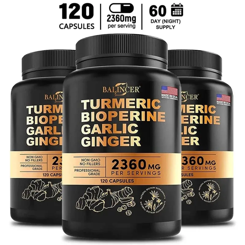 Turmeric Curcumin with Black Pepper for Optimal Absorption Best Vegan Joint Support Supplement