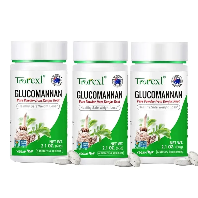 100 DB glükomannán por fogyás| Vegán és vegetáriánus | Nem GMO Gluténmentes — image 7
