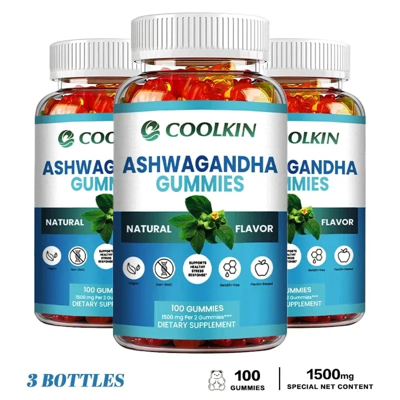 Ashwagandha Gummies - Relieve Stress Improve Concentration Promote Brain and Energy Balance and Improve Sleep Health