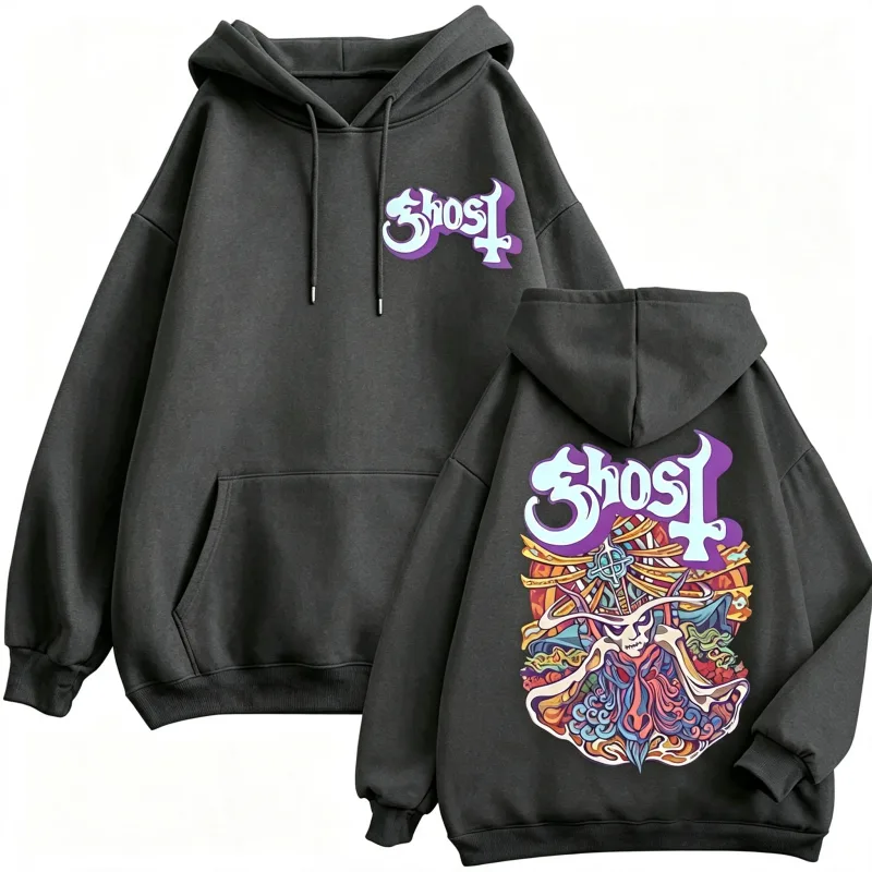 Ghost Band Graphic Zipper Hoodies Men Women Fashion Y2k Oversized Zip Up Sweatshirts Gothic Rock Hip Hop Pullovers Streetwear — image 12
