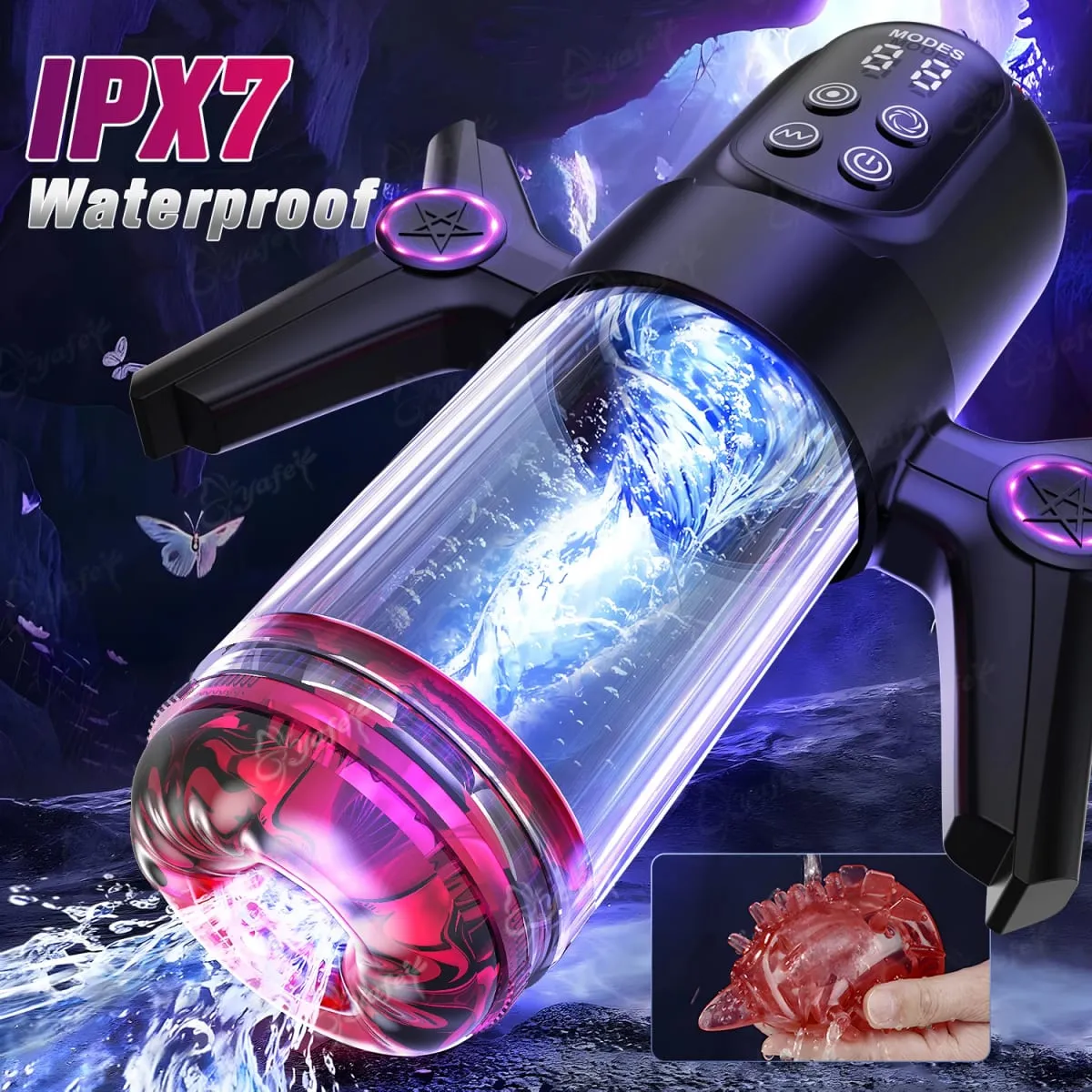 Automatic Male Masturbator 9 Vibration 6 Sucking Rotating Licking Telescopic Modes Pocket Pussy Stroker Blowjob Sex Toys