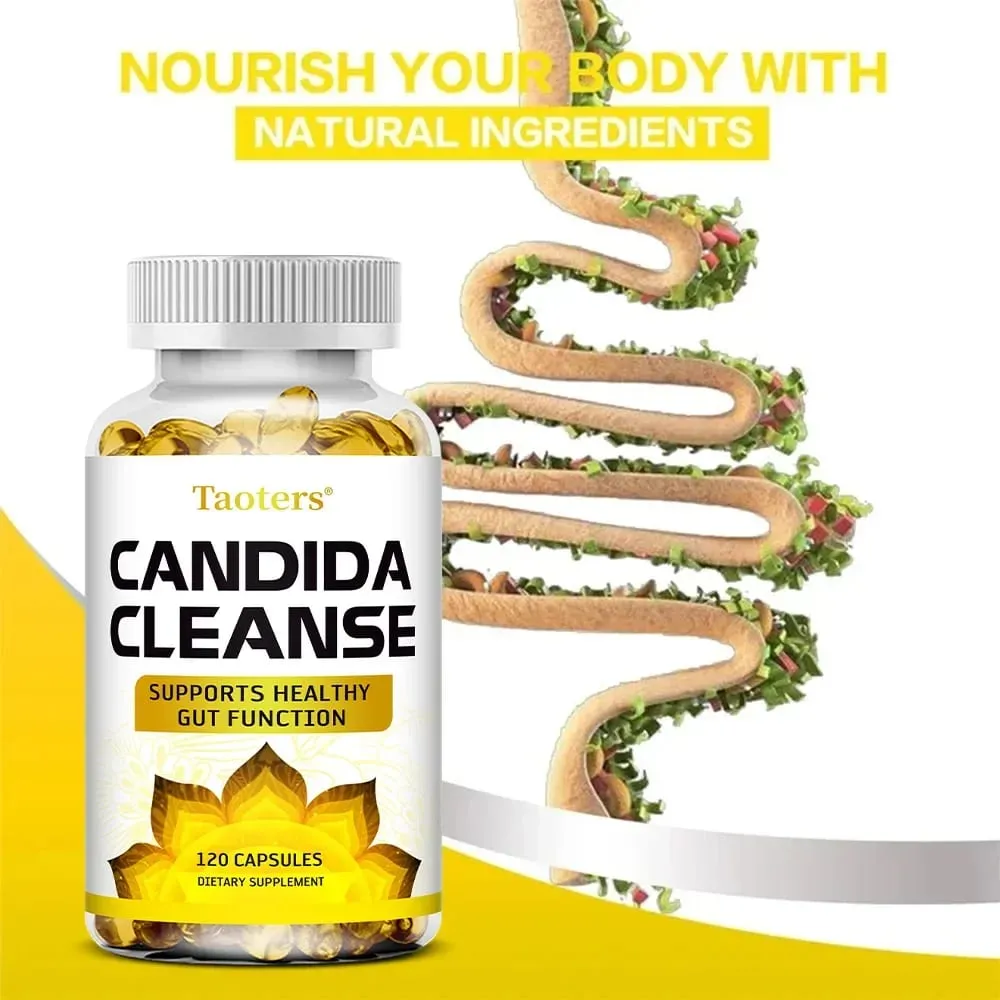 Candida Cleanse – Májtisztító méregtelenítő Támogatja a bélrendszer egészségét Tisztító vastagbél növelő energia 120 kapszula — image 3