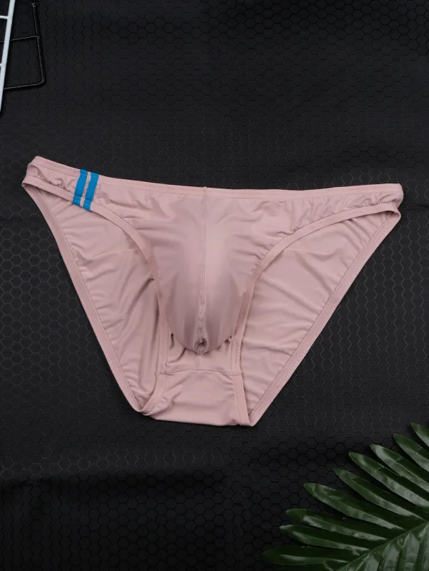 4-Pack of Men's Elastic Fitted Briefs in Random Colors, New Summer Casual Briefs for Men, Solid Color Breathable Comfortable Soft Briefs for Men, Multi-Color Cool and Smooth Briefs for Men — image 3