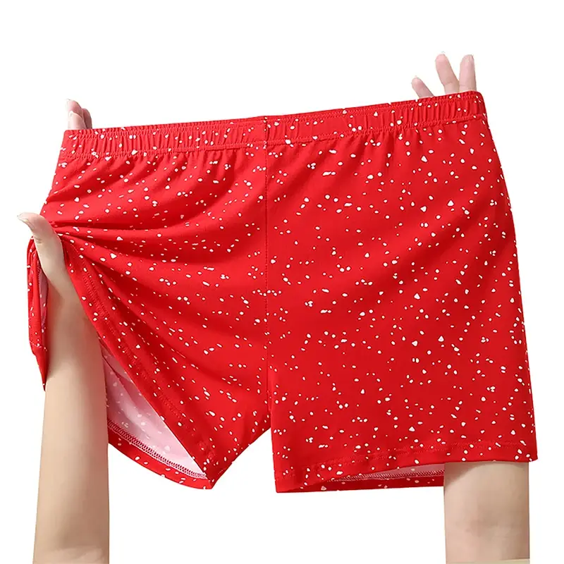 5PCS Bagong Estilo na Panti ng Panlalaki Panlalaking Polka Dot Aro Pantalon na may mga Patag na Sulok Malambot sa Balat na Matabang Pantalon Makahingang Panloob na Panlalaki