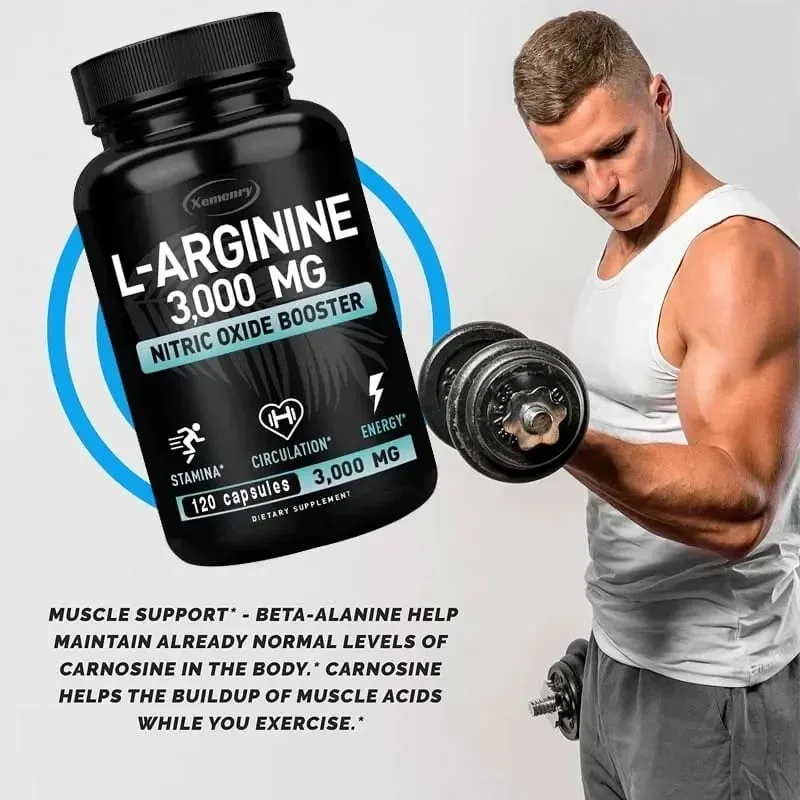 L-Arginine Supplement Boost Endurance -Increase for Energy Strength Vascular and Endurance Support During Exercise | Muscle Mas — image 7