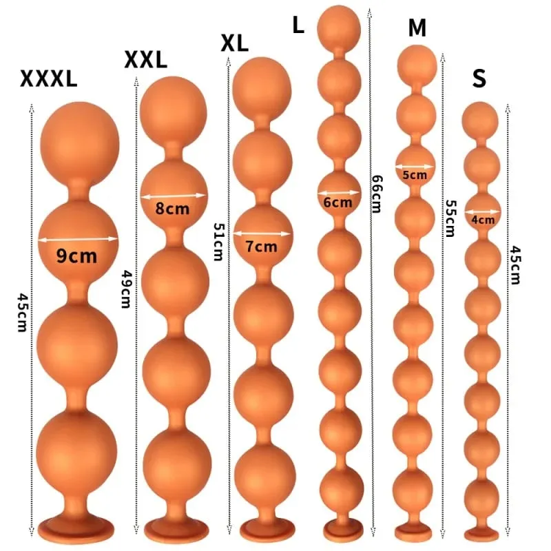 66 cm-es Szuper hosszú anális gyöngyök nagy fenékdugó hüvelyi golyók anális stimuláció húzógyöngy műpénisz Intim cikkek szexjátékok nőknek meleg férfiaknak — image 3