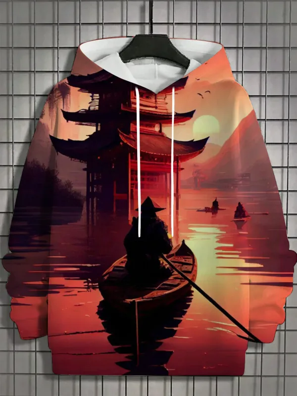 2024 outono novo masculino 3d japonês samurai impressão moletom com capuz masculino e feminino casual moda masculina moletom com capuz de rua — image 10