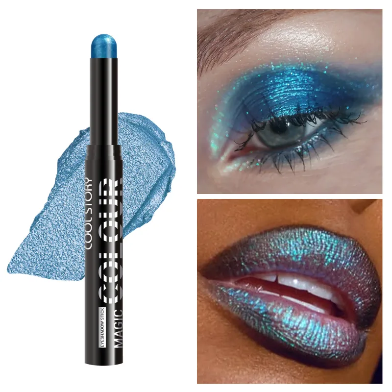 2 σε 1 Eyeshadow Lipstick Stick Pencil Waterproof Glitter Brighten Matte Eye Shadow Makeup Pigment Eyeshadow Pen