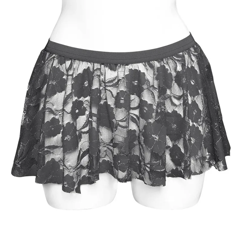 Men Solid Lace Skirt Mesh See Through Para sa Lingerie Low Para sa Rise Pleated Skirts See Through Bodycon Bottom Para sa Party Evening — image 13