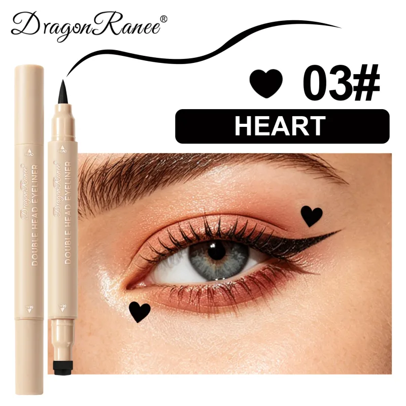 Love Star Butterfly Liquid Eyeliner με διπλό άκρο, αδιάβροχο και χωρίς μουντζούρες, γρήγορο στέγνωμα 2 σε 1 Πολύχρωμο μακιγιάζ Stamp Eye Line Pen — image 13