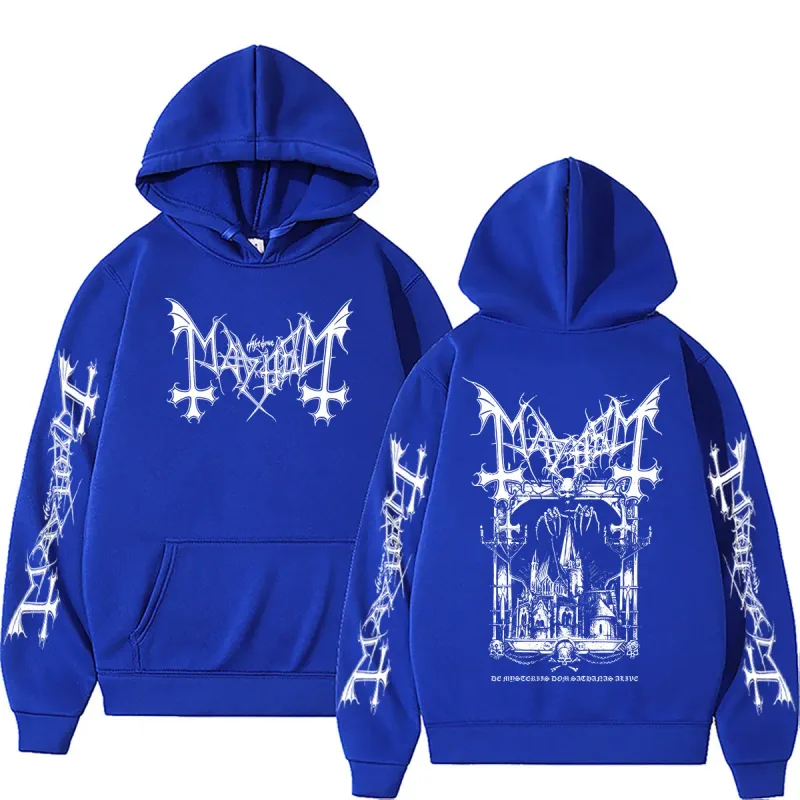 Rock Band Mayhem De Mysteriis Dom Sathanas Hoodie Men Women Death Black Metal Hooded Tracksuit Male Fashion Gothic Punk Hoodies — image 13
