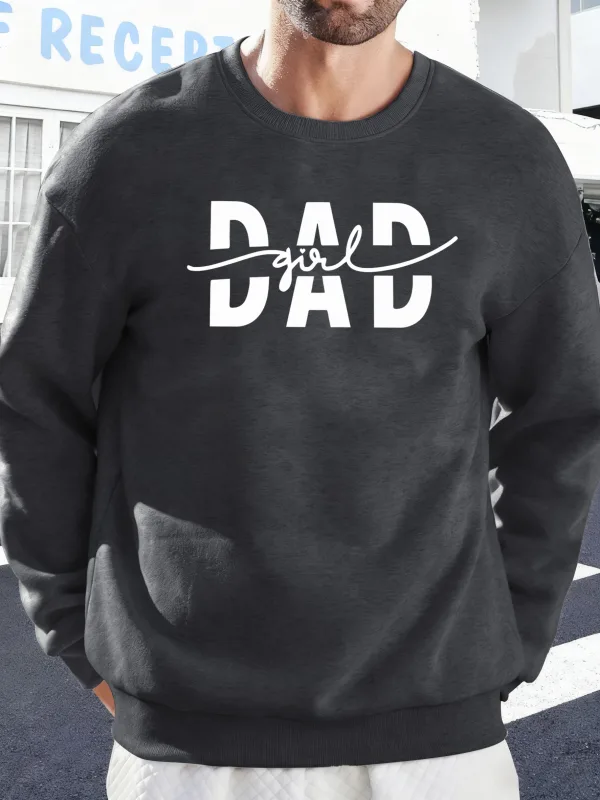 Pai menina carta criatividade impressão pulôver masculino outono quente sweatshirts oversized velo hoodies macio casual streetwear masculino