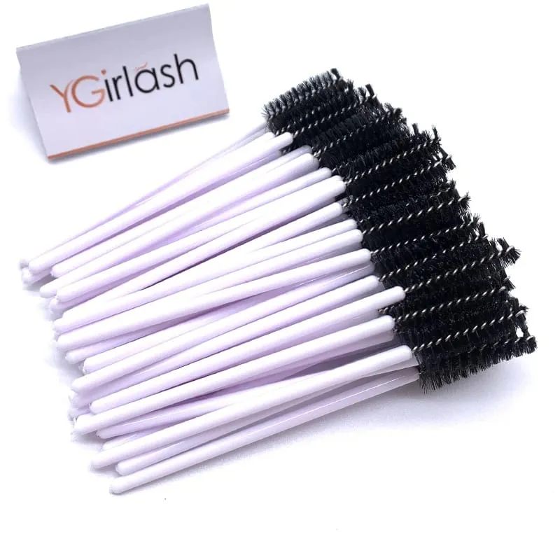 YGirlash 50 יחידות Lash Swans מוליך ריסים קריסטל ידית יהלום חד פעמית שרביטי מסקרה ניילון מברשת כלים קוסמטיים — image 33