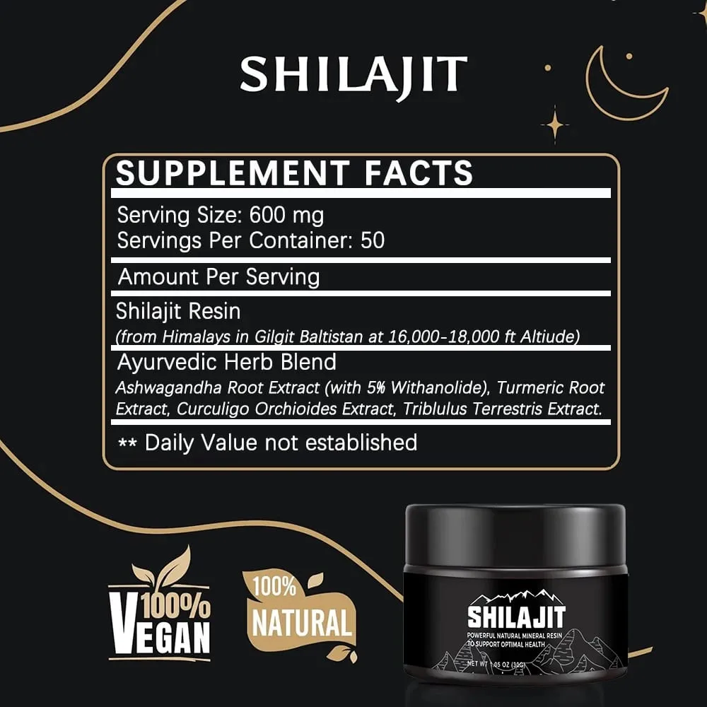 Eredeti szibériai tiszta shilajit fulvosavval és nyomelemekkel, valamint 85+ huminsav-kiegészítő gél energiával és immunrendszerrel — image 3