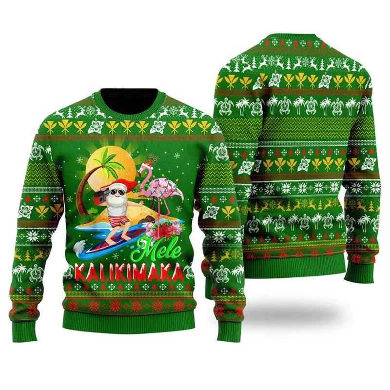 New 2026 Ugly Christmas Sweater Men Santa Claus Pattern Pullovers Women 2026 New Year Merry Christmas Crew Neck Sweatshirts — image 11