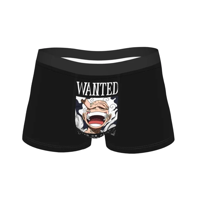 One Piece Monkey D Luffy Skull Men Underwear Boxer Briefs Shorts Panties Novelty Mid Waist Underpants for Homme Plus Size