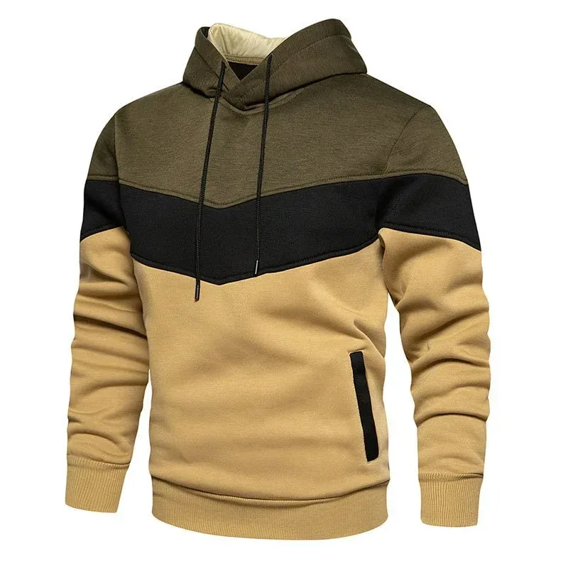 Spring Autumn Fashion splicing Men's Hoodies long sleeve Casual Hoodies Sweatshirts Sweatshirt men tops Pullover — image 13