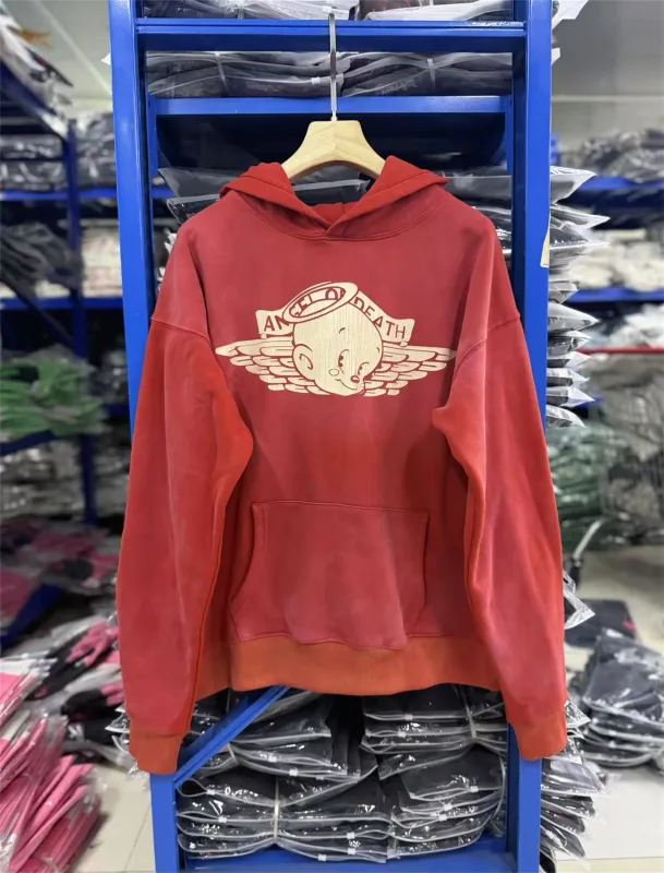 26SS New SAINT Mxxxxxx BABY MICHAEL HOODIE High-Street Oversized Cotton Hooded Sweater Printed Washed Hoodies For Men — image 8