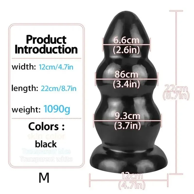 Szuper hatalmas anális dugó nagy dildók ButtPlug végbélnyílás prosztata masszírozó tapadókoronggal női szexjátékok férfi maszturbátor — image 9