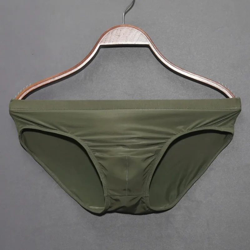 Men's Ice Silk Breathable Briefs Skin Friendly Lingerie Transparent Triangle Pants Mens Sexy Underwear Stretch Male Sexy Panties
