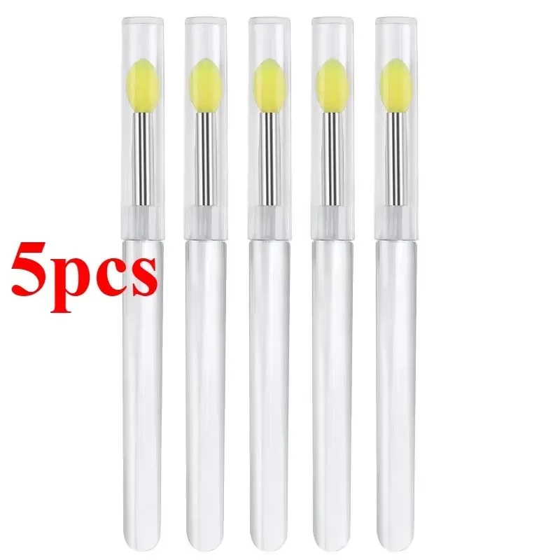Brosse à lèvres Portable en Silicone, avec couvercle, doux, multifonctionnel, applicateur de baume à lèvres, rouge à lèvres, pinceaux de maquillage, 3/5/10 pièces — image 14