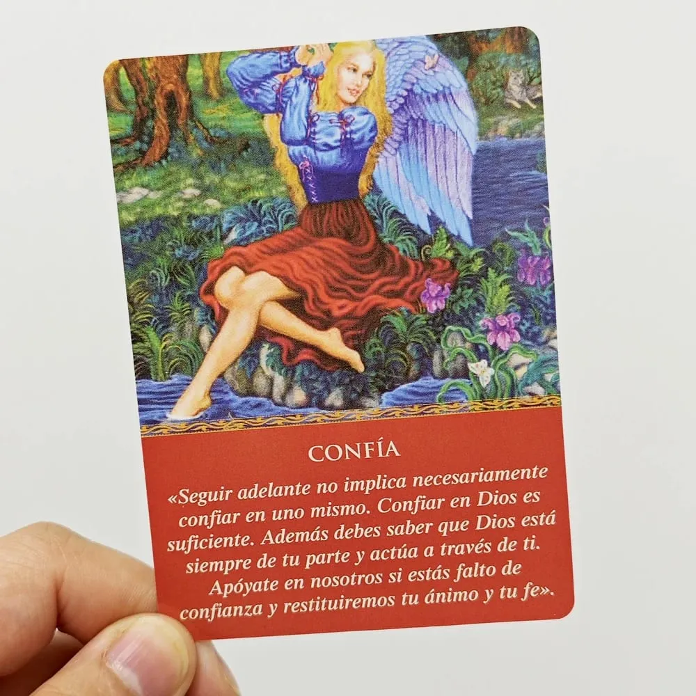 Καθημερινή καθοδήγηση από το κατάστρωμα Oracle των αγγέλων σας 10,4*7,3 εκατοστά ισπανική έκδοση 44 κάρτες τεμαχίων — image 2