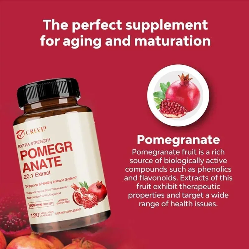 Pomegranate Extract - Antioxidant Supplement Heart Health Joint Support Brain HealthSupplements — image 5