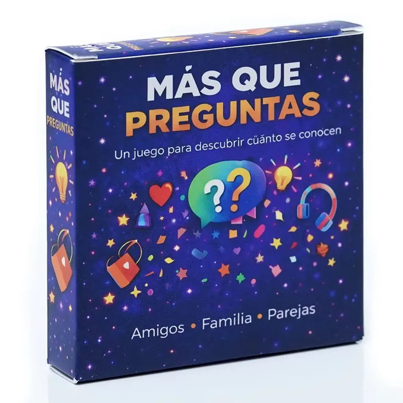 Español Mas Que Preguntas Juego de Cartas de Preguntas para Amigos Familia y Parejas Juego de Mesa Conversacional