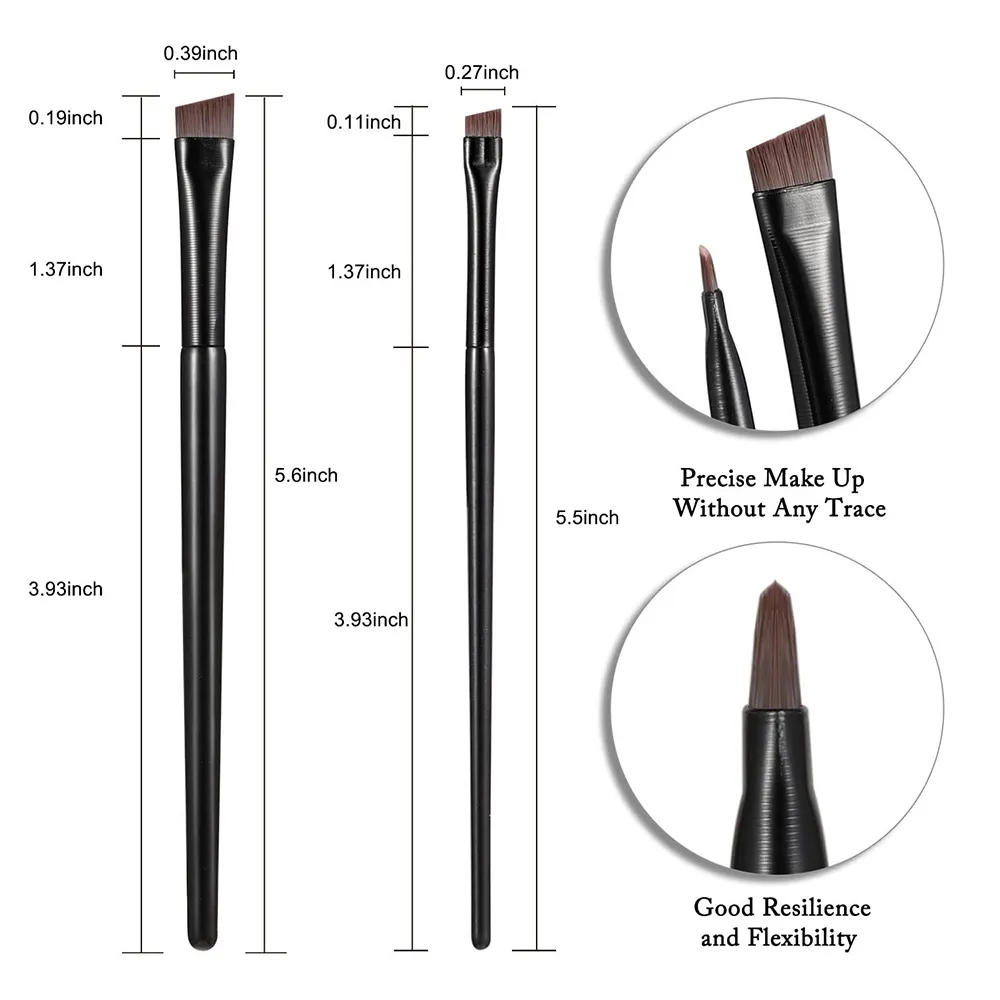 Szemöldök szemceruza ecset kis szögben dőlt penge bélés Szemöldökkontúr ecset Beauty Cosmetics eszköz Smink ecset készlet — image 6