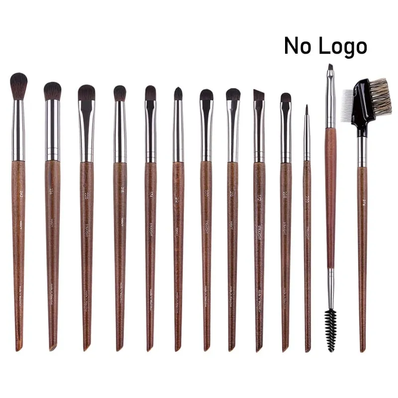 Ensemble complet de pinceaux de maquillage pour les yeux en bois naturel, kit de maquillage Pro pour fard à paupières, surligneur, sourcils, lèvres, cils, pratique — image 26